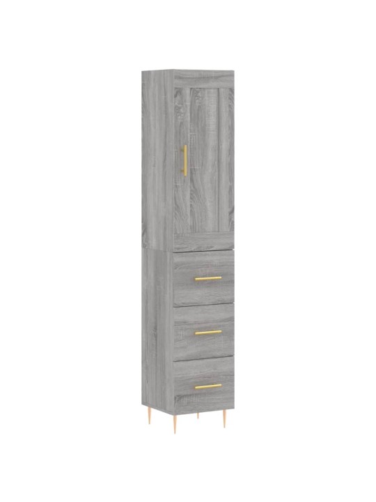 Skříň highboard šedá sonoma 34,5 x 34 x 180 cm kompozitní dřevo