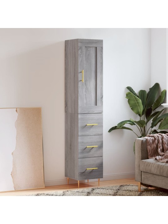 Skříň highboard šedá sonoma 34,5 x 34 x 180 cm kompozitní dřevo