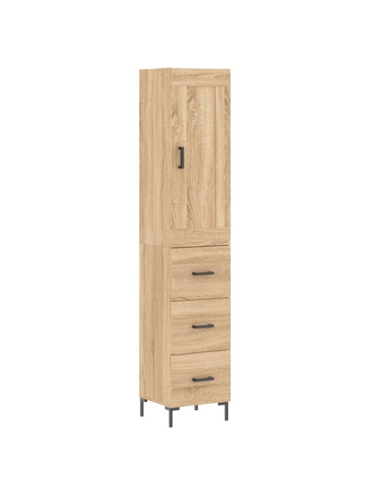 Skříň highboard dub sonoma 34,5 x 34 x 180 cm kompozitní dřevo