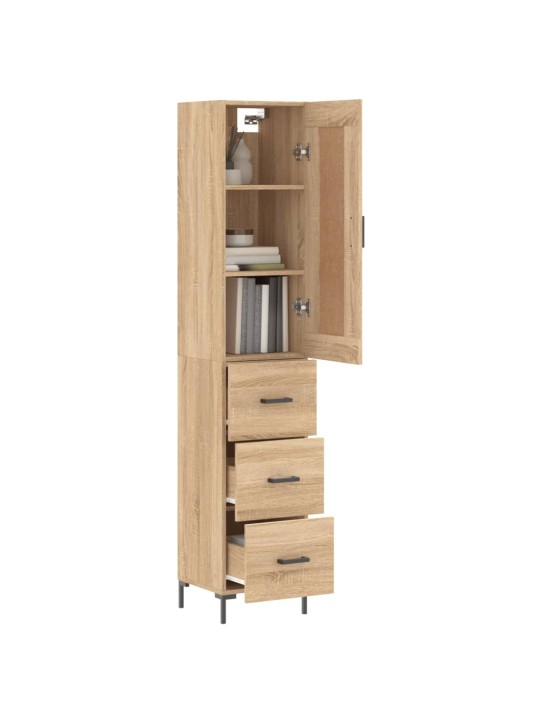 Skříň highboard dub sonoma 34,5 x 34 x 180 cm kompozitní dřevo