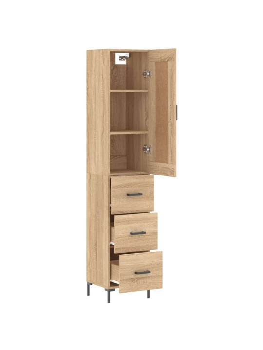 Skříň highboard dub sonoma 34,5 x 34 x 180 cm kompozitní dřevo