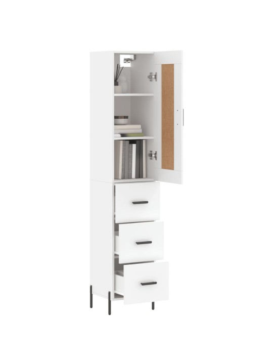 Skříň highboard bílá 34,5 x 34 x 180 cm kompozitní dřevo