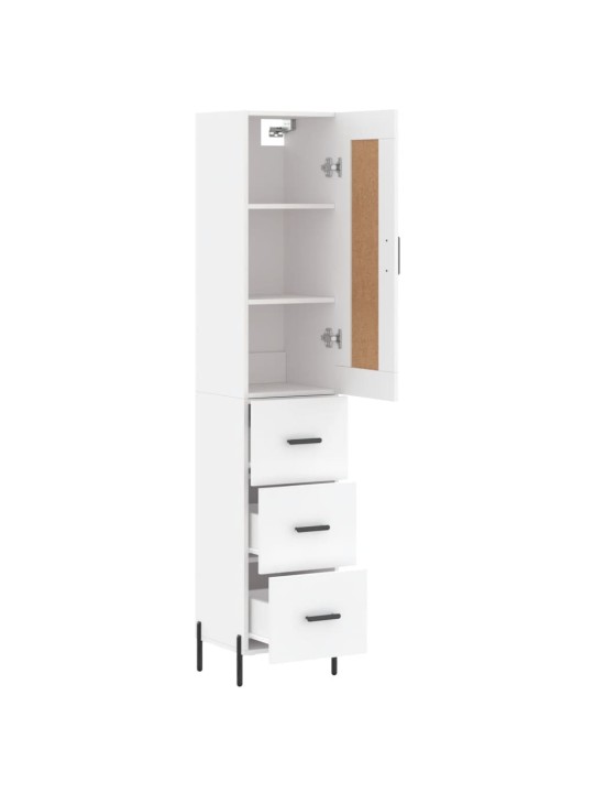 Skříň highboard bílá 34,5 x 34 x 180 cm kompozitní dřevo