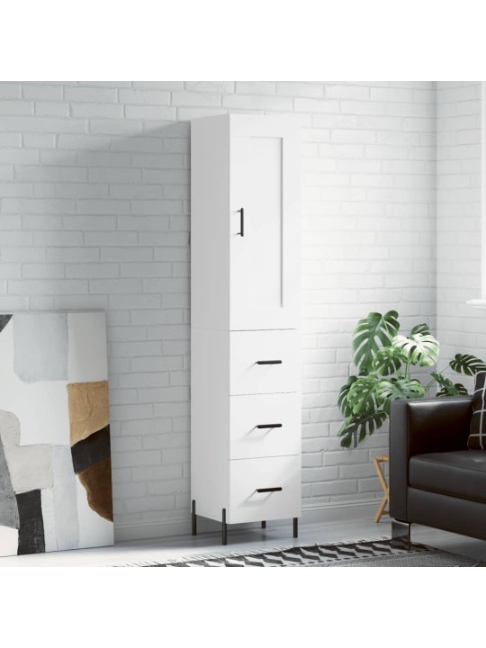 Skříň highboard bílá 34,5 x 34 x 180 cm kompozitní dřevo