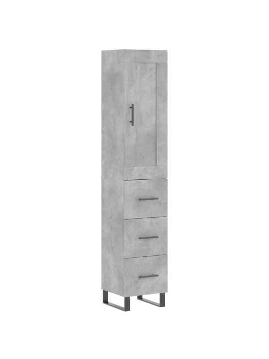 Skříň highboard betonově šedá 34,5x34x180 cm kompozitní dřevo