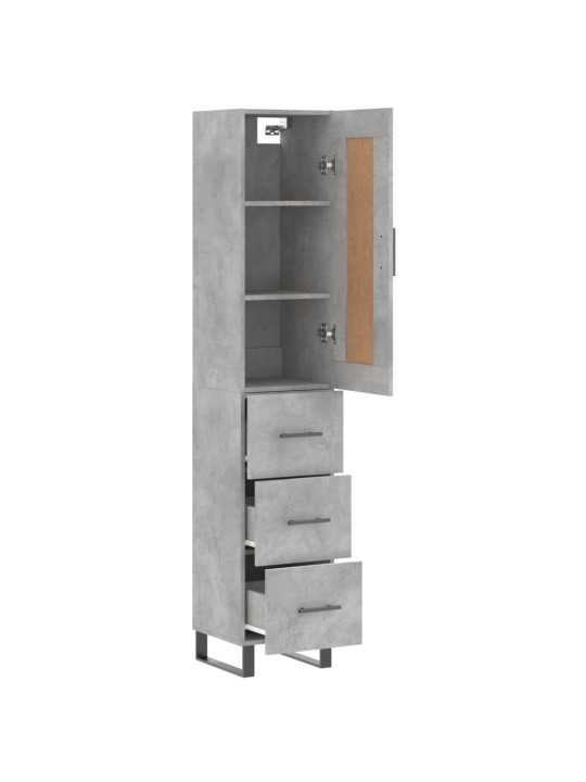 Skříň highboard betonově šedá 34,5x34x180 cm kompozitní dřevo