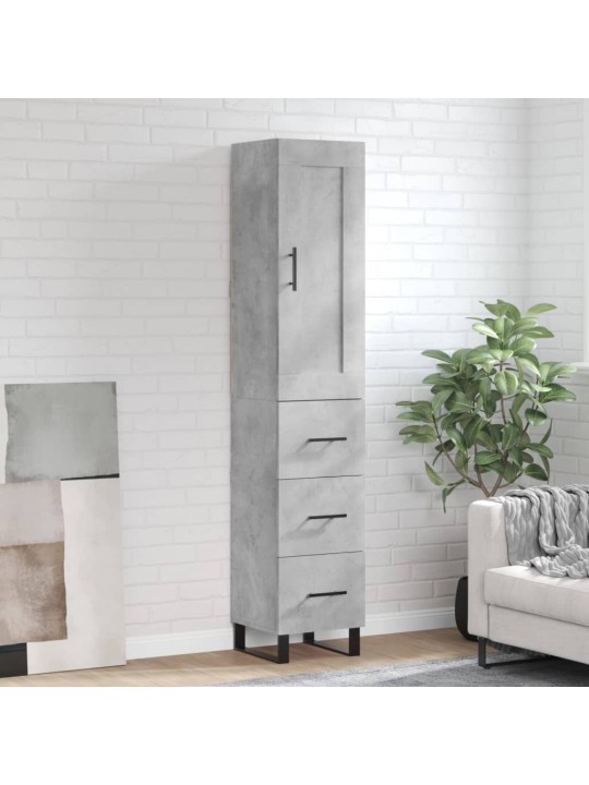 Skříň highboard betonově šedá 34,5x34x180 cm kompozitní dřevo