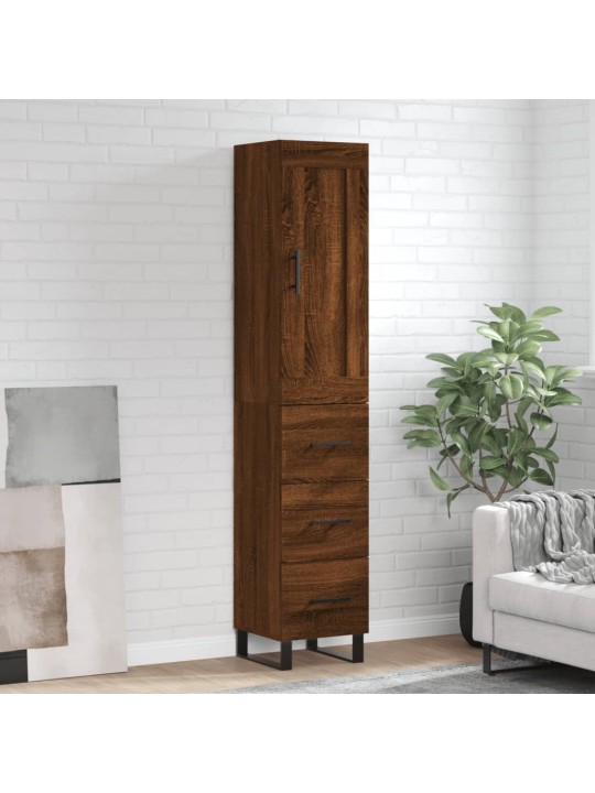 Skříň highboard hnědý dub 34,5 x 34 x 180 cm kompozitní dřevo