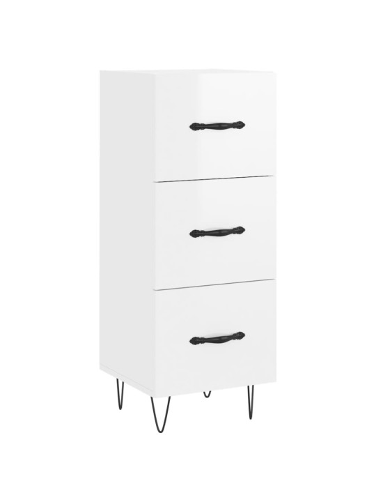 Skříň highboard bílá s vysokým leskem 34,5x34x180 cm kompozit