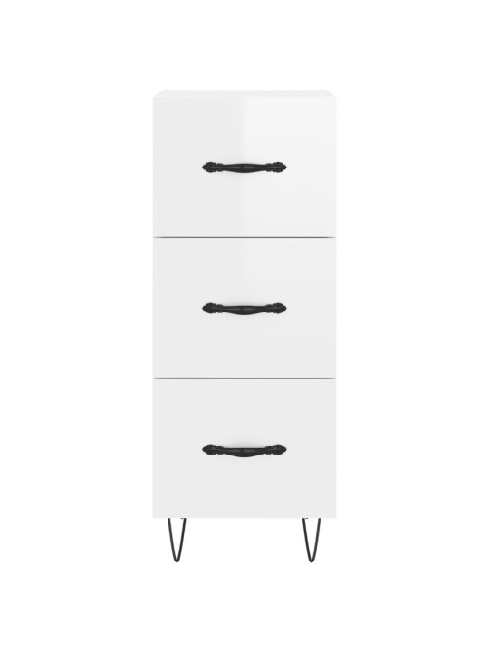 Skříň highboard bílá s vysokým leskem 34,5x34x180 cm kompozit