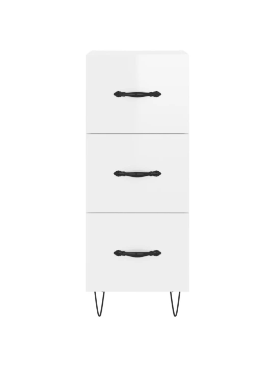 Skříň highboard bílá s vysokým leskem 34,5x34x180 cm kompozit