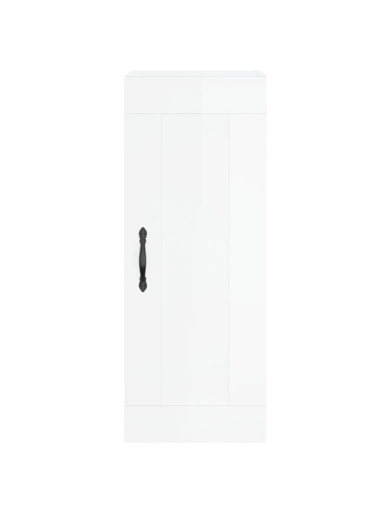 Skříň highboard bílá s vysokým leskem 34,5x34x180 cm kompozit