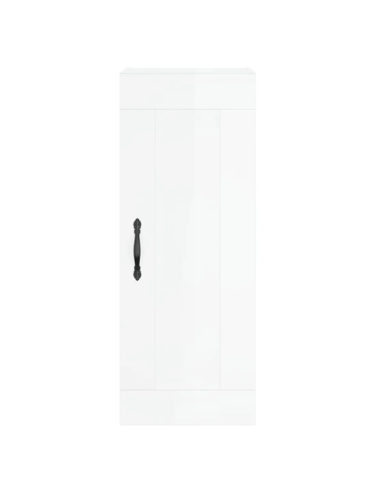 Skříň highboard bílá s vysokým leskem 34,5x34x180 cm kompozit
