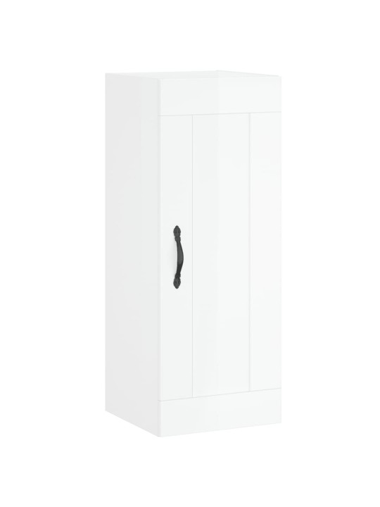 Skříň highboard bílá s vysokým leskem 34,5x34x180 cm kompozit