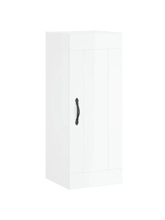 Skříň highboard bílá s vysokým leskem 34,5x34x180 cm kompozit