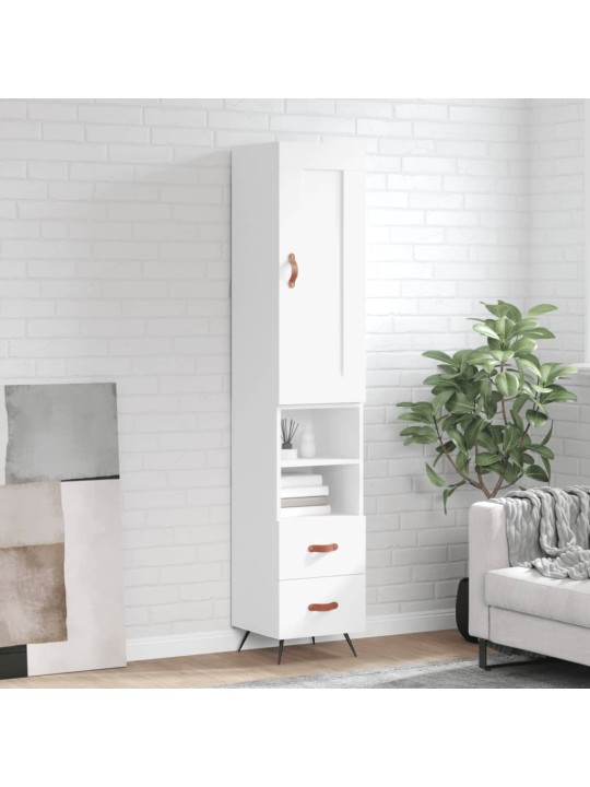 Skříň highboard bílá 34,5 x 34 x 180 cm kompozitní dřevo
