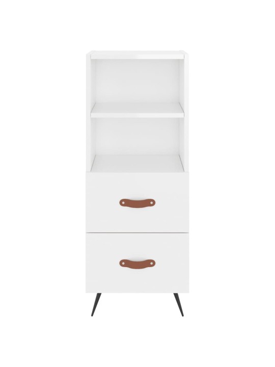 Skříň highboard bílá s vysokým leskem 34,5x34x180 cm kompozit