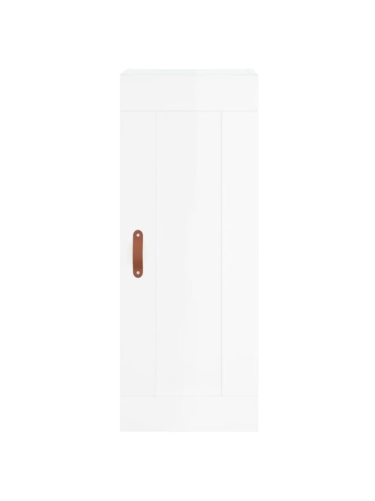 Skříň highboard bílá s vysokým leskem 34,5x34x180 cm kompozit