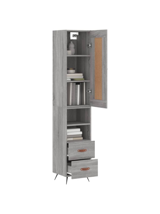 Skříň highboard šedá sonoma 34,5 x 34 x 180 cm kompozitní dřevo