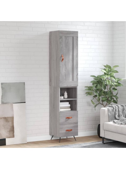 Skříň highboard šedá sonoma 34,5 x 34 x 180 cm kompozitní dřevo