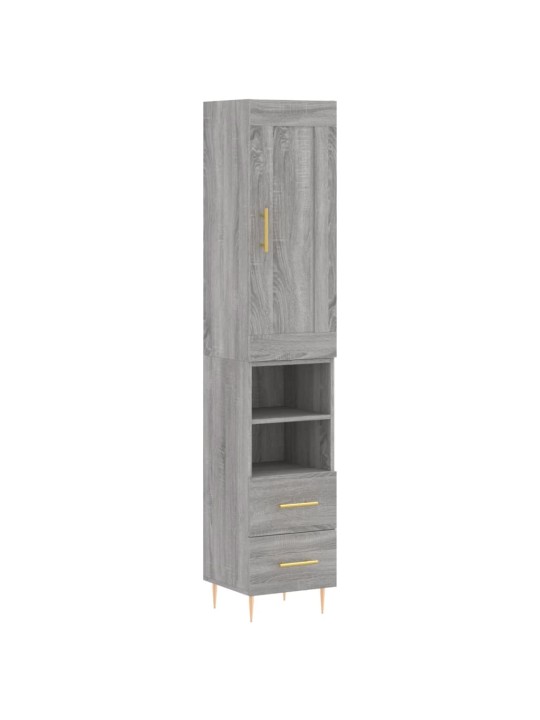 Skříň highboard šedá sonoma 34,5 x 34 x 180 cm kompozitní dřevo