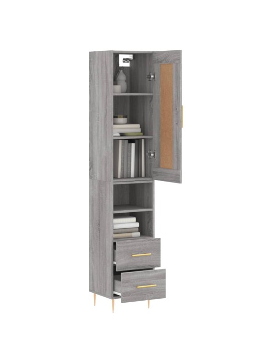 Skříň highboard šedá sonoma 34,5 x 34 x 180 cm kompozitní dřevo