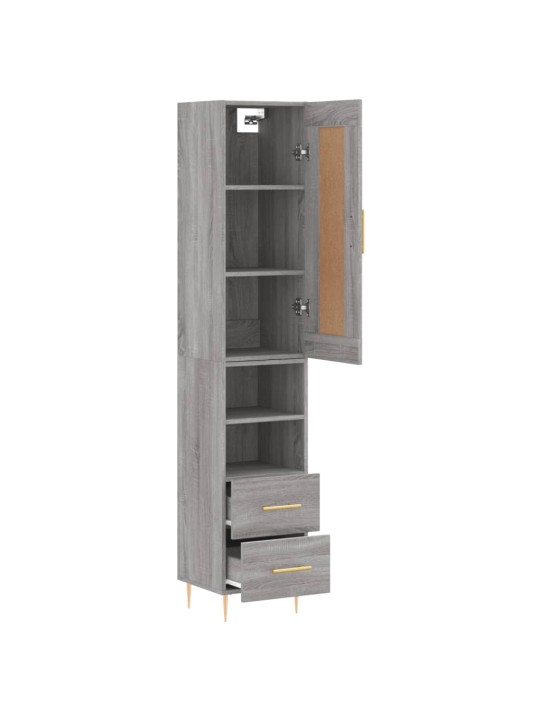 Skříň highboard šedá sonoma 34,5 x 34 x 180 cm kompozitní dřevo