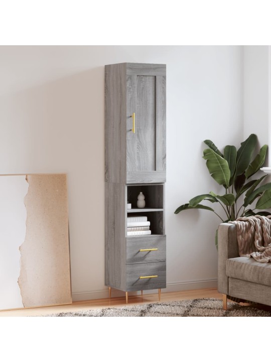 Skříň highboard šedá sonoma 34,5 x 34 x 180 cm kompozitní dřevo