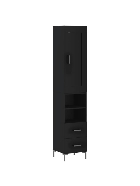 Skříň highboard černá 34,5 x 34 x 180 cm kompozitní dřevo