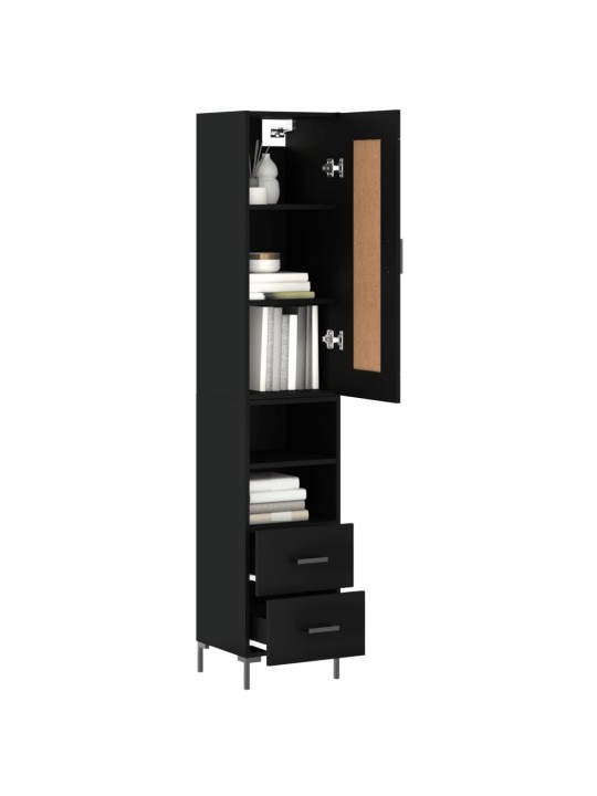 Skříň highboard černá 34,5 x 34 x 180 cm kompozitní dřevo