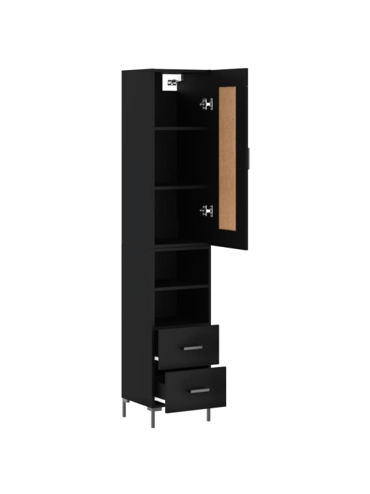 Skříň highboard černá 34,5 x 34 x 180 cm kompozitní dřevo