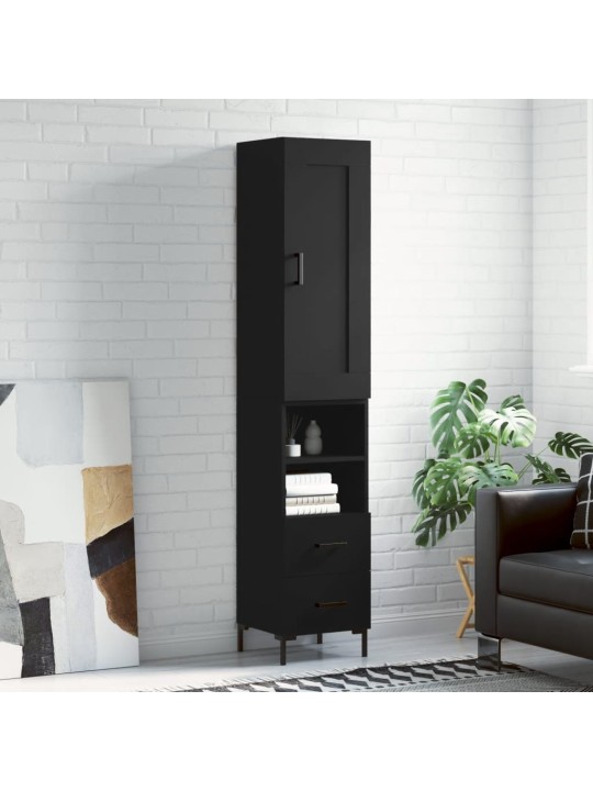 Skříň highboard černá 34,5 x 34 x 180 cm kompozitní dřevo