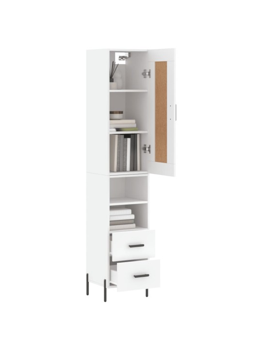 Skříň highboard bílá 34,5 x 34 x 180 cm kompozitní dřevo