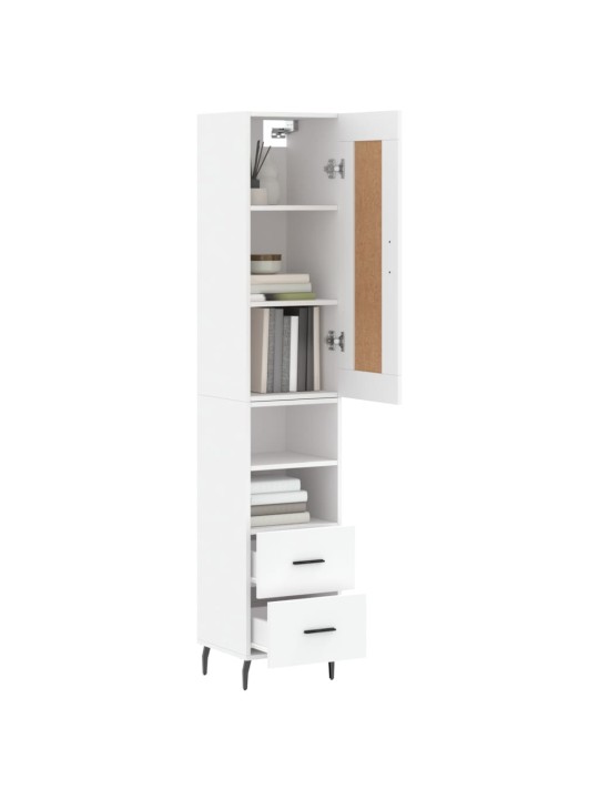 Skříň highboard bílá 34,5 x 34 x 180 cm kompozitní dřevo