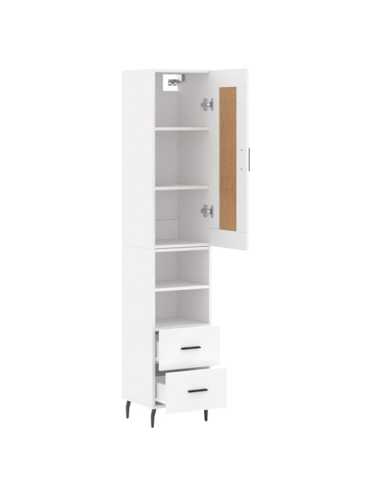 Skříň highboard bílá 34,5 x 34 x 180 cm kompozitní dřevo