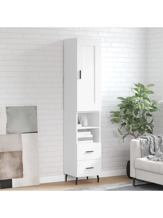 Skříň highboard bílá 34,5 x 34 x 180 cm kompozitní dřevo