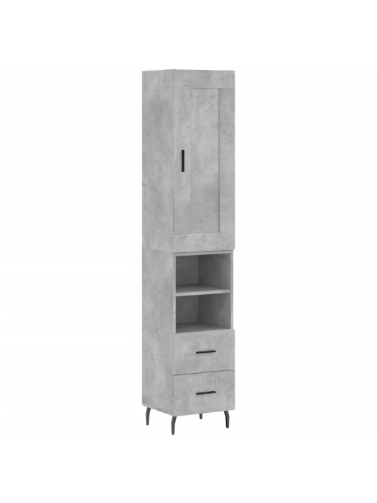 Skříň highboard betonově šedá 34,5x34x180 cm kompozitní dřevo