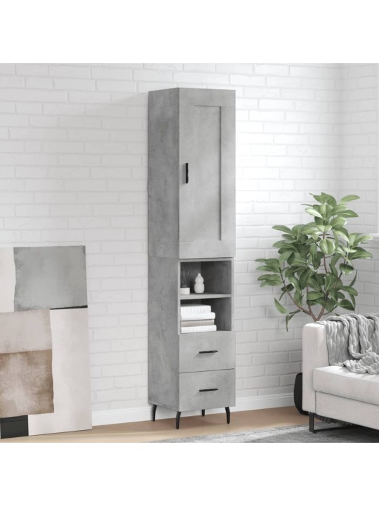 Skříň highboard betonově šedá 34,5x34x180 cm kompozitní dřevo