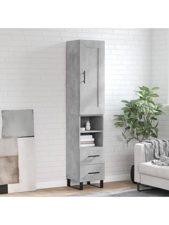 Skříň highboard betonově šedá 34,5x34x180 cm kompozitní dřevo