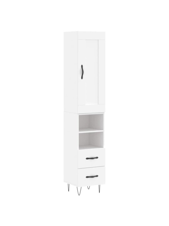 Skříň highboard bílá 34,5 x 34 x 180 cm kompozitní dřevo
