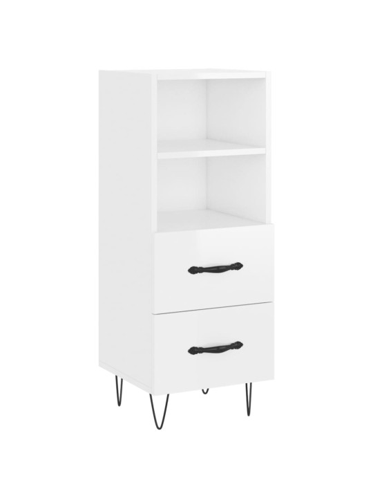 Skříň highboard bílá s vysokým leskem 34,5x34x180 cm kompozit
