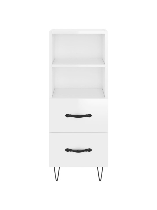 Skříň highboard bílá s vysokým leskem 34,5x34x180 cm kompozit