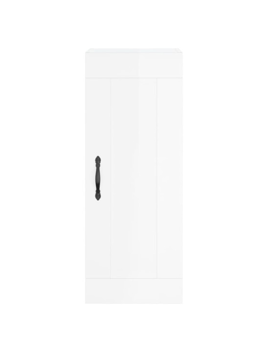 Skříň highboard bílá s vysokým leskem 34,5x34x180 cm kompozit