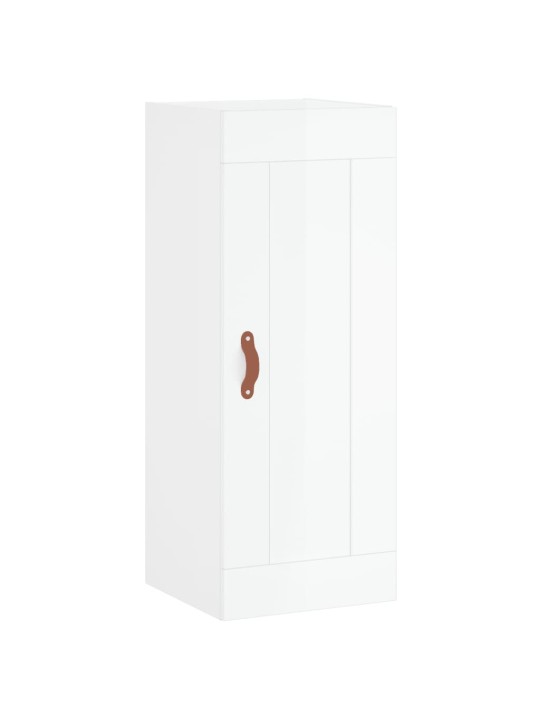 Skříň highboard bílá s vysokým leskem 34,5x34x180 cm kompozit