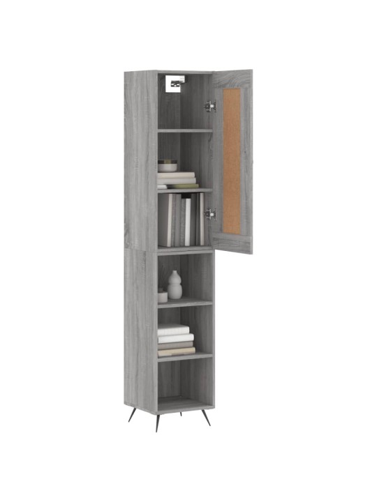 Skříň highboard šedá sonoma 34,5 x 34 x 180 cm kompozitní dřevo