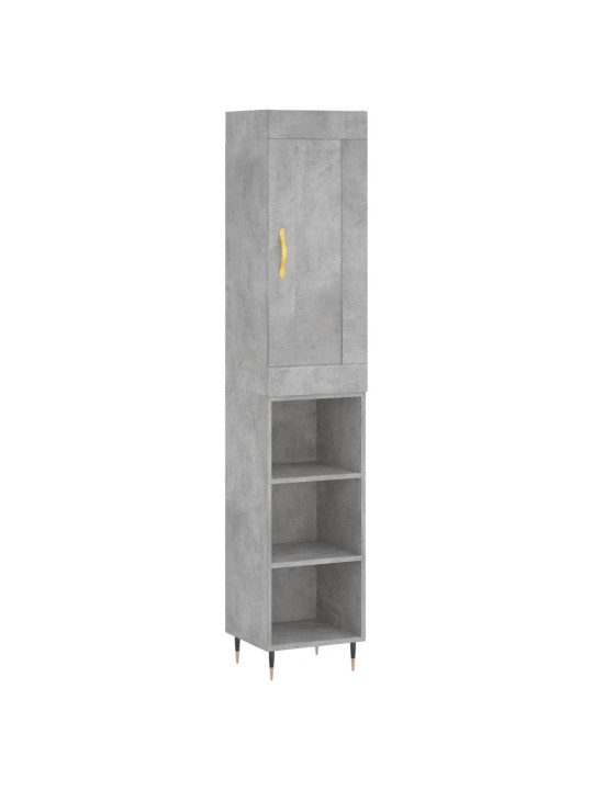 Skříň highboard betonově šedá 34,5x34x180 cm kompozitní dřevo