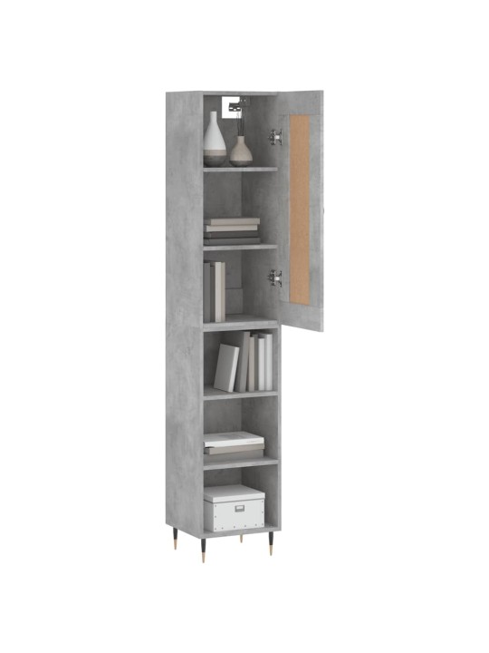 Skříň highboard betonově šedá 34,5x34x180 cm kompozitní dřevo
