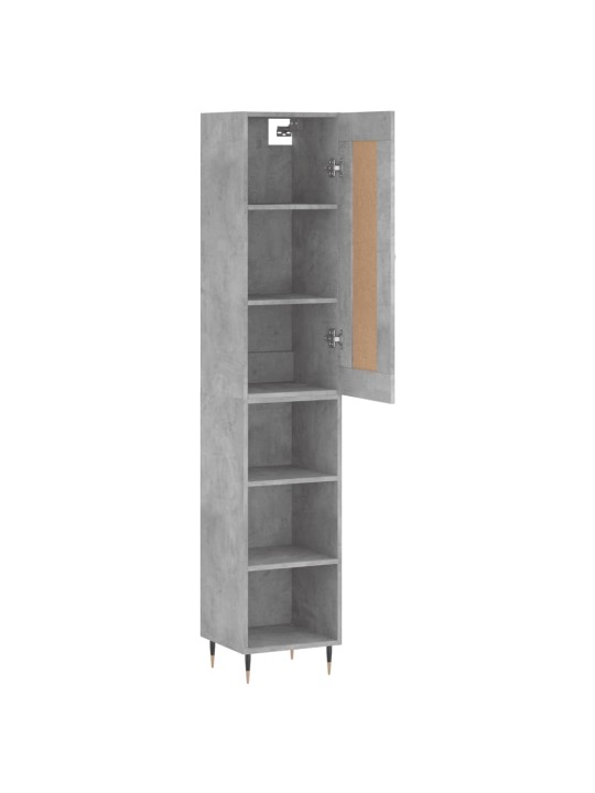 Skříň highboard betonově šedá 34,5x34x180 cm kompozitní dřevo