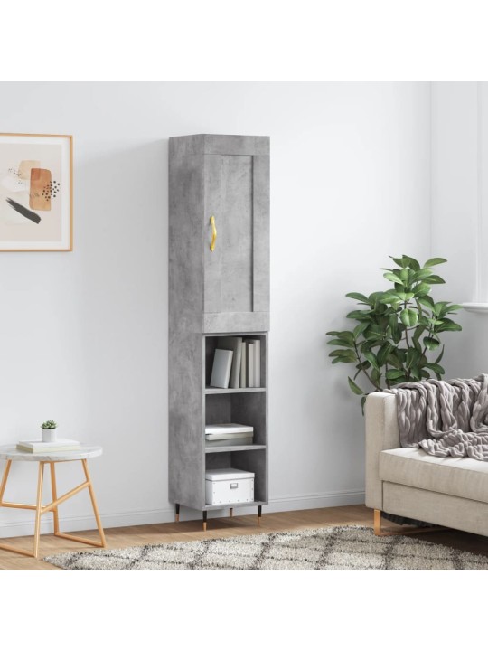 Skříň highboard betonově šedá 34,5x34x180 cm kompozitní dřevo