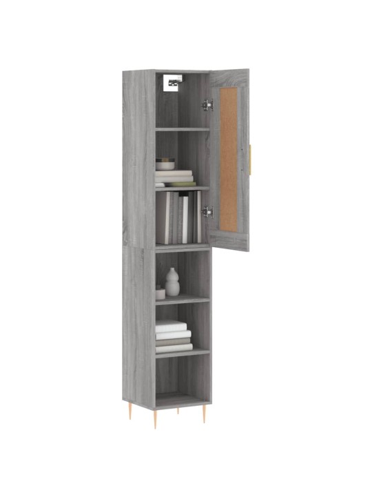 Skříň highboard šedá sonoma 34,5 x 34 x 180 cm kompozitní dřevo